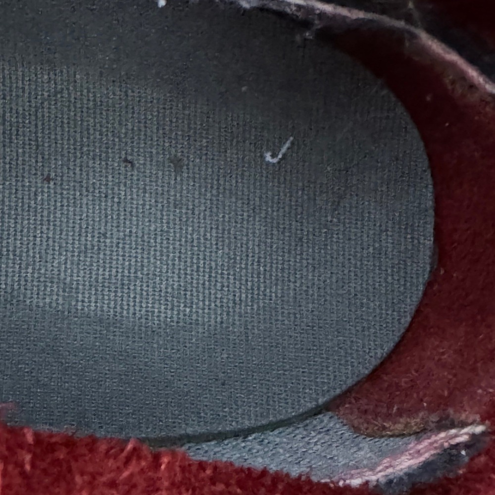 LL Bean 6 Inch Bean Boots Mens 12 M Burgundy Navy Blue Leather Duck Boots Maine - Picture 5 of 6